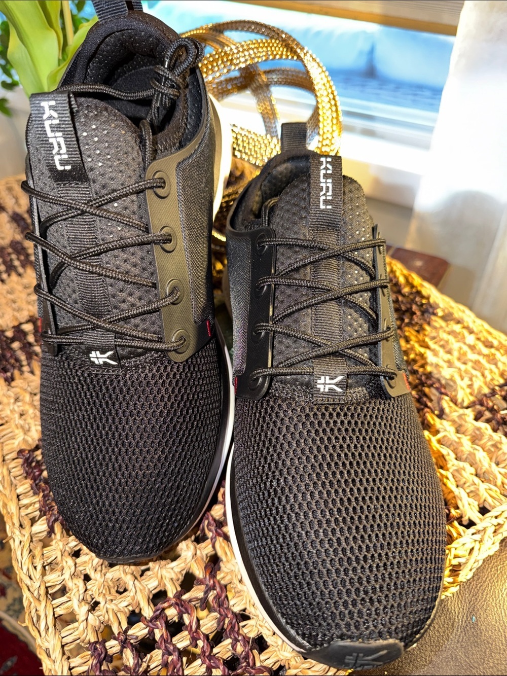 KURU Black Breathable Mesh Sneakers